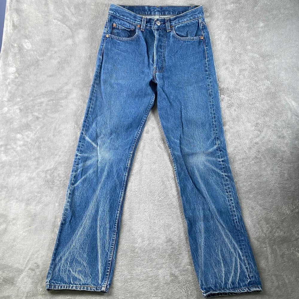 Levi 501 Jeans Mens W29 L32 Blue Vintage 70s 80s Straight Leg Denim
